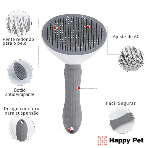 Escova Removedora de Pelos Happy Pet